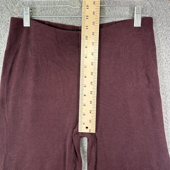 Eileen Fisher Ribbed Organic Cotton Blend Straight Pant Easy Fit Cropped Length - Picture 12 of 14